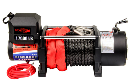 Wyciągarka wciągarka renegade 17000 lbs 24v lina syntetyczna ślizg TITANIUM WINCH