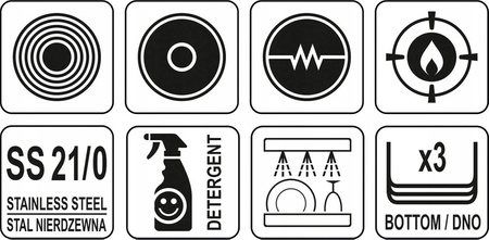 Patelnia gastronomiczna indukcja gaz pro 24CM TOYA YG-00101 YATO