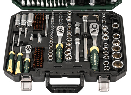 Zestaw narzędziowy warsztatowy klucze nasadowe nasadki płaskie torx 216 el ROCKFORCE