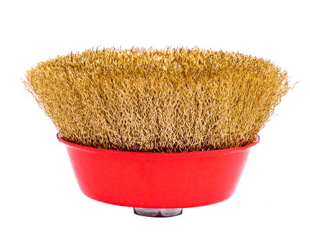 Szczotka druciana do szlifierki miękka mosiądzowana czołowa 125 mm M14 FALON-TECH