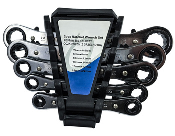 Klucze oczkowe z grzechotką 6-22mm 5 sztuk FALON-TECH