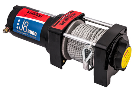 Wyciągarka elektryczna 3000 LBS ATV J8 Titanium Winch