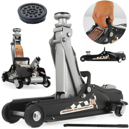 Podnośnik samochodowy hydrauliczny żaba niskoprofilowy 2.5T +Głowica +Guma