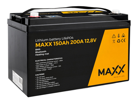Akumulator LiFePo4 BMS do łodzi kampera paneli mata grzewcza 150Ah 200A 12V BMS 4SUN