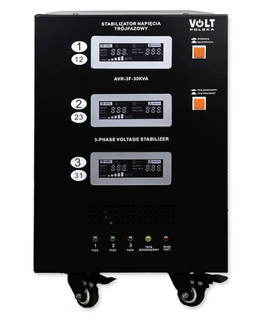 Stabilizator napięcia AVR PRO 30kVA trójfazowy 3% automatyczny VOLT POLSKA