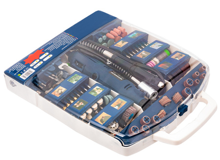 Multiszlifierka MINI 270W typu Dremel + Akcesoria (Zestaw 400el)