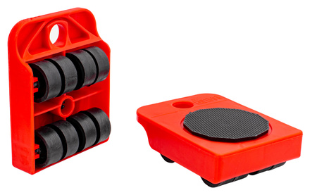 Zestaw rolki do transportu przesuwania mebli 150kg 5el FALON-TECH