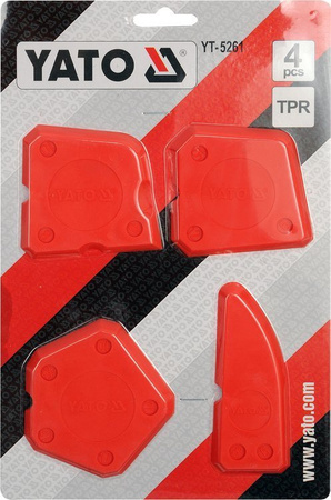 Kostki do wygładzania spoin szpachelka do silikonu zestaw 4 szt. YATO