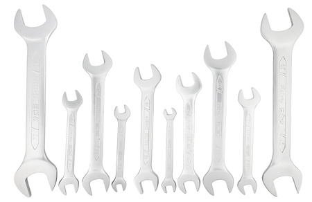 Klucze płasko oczkowe dwustronne zestaw płachta satyna Cr-V 10el 8-36mm JCB