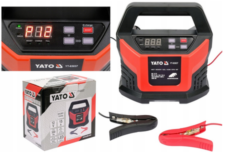 Prostownik samochodowy klemy booster 15A 12V 300Ah YT-83037 YATO