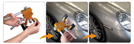 Zestaw naprawczy do usuwania wgnieceń wgniotek karoserii auta 45 szt. PDR FALON-TECH