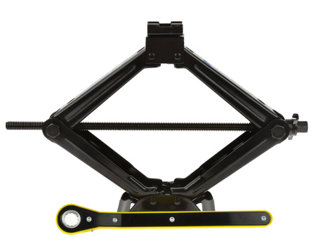 Podnośnik samochodowy lewarek trapezowy 2T z grzechotką kół FALON-TECH