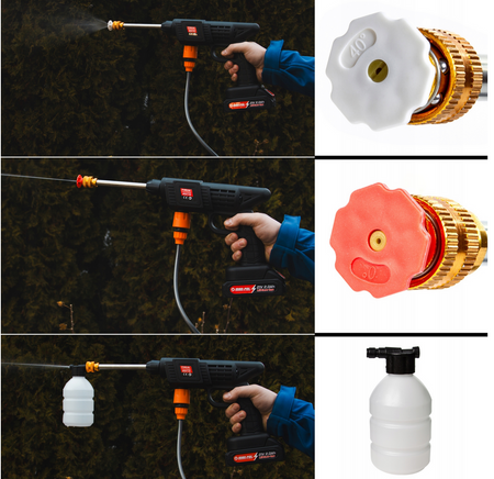 Myjka cisnieniowa akumulatorowa 21V 30bar do domu ogrodu kostki okien MARPOL