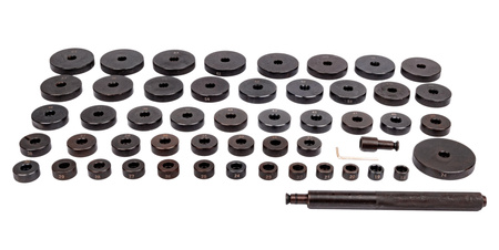 Ściągacz do tulei łożysk sworzni adapter prasy 18-74 mm zestaw 52 el FALON-TECH