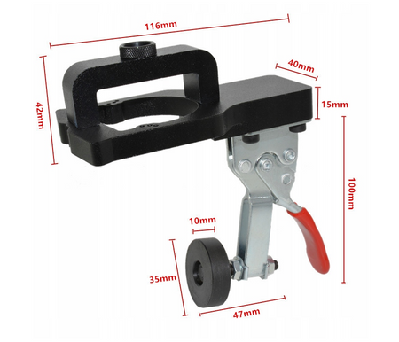 Wycinak otworów 35 mm pod zawiasy kielichowe do mebli drzwi szablon adapter FALON-TECH