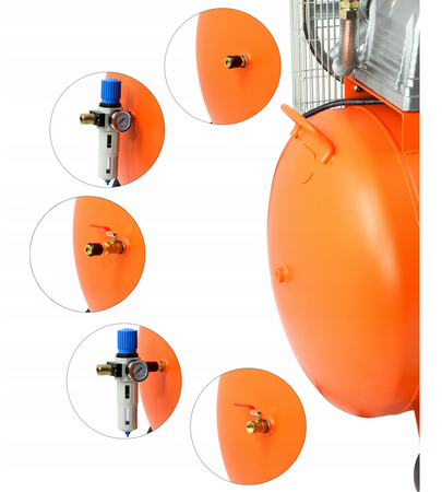 Kompresor olejowy sprężarka 270l profesjonalny 11bar 820l/min 4kW 5,5KM BJC