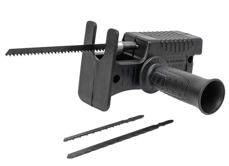 Przystawka wyrzynarka piła szablasta lisi ogon do wkrętarki + 3 brzeszczoty FALON-TECH