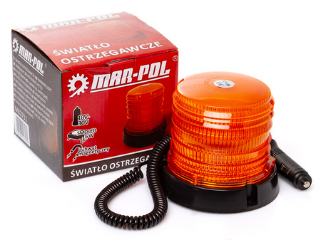 Lampa LED światło ostrzegawcze kogut magnes do samochodu lawety 10-30V 6W MAR-POL
