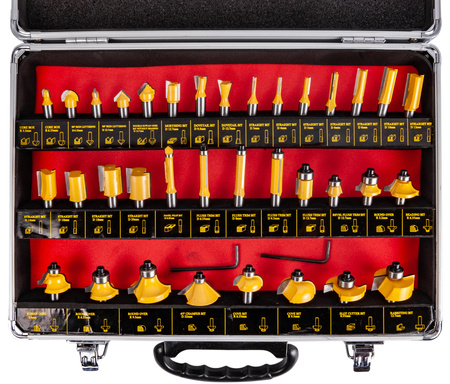 Frezy do drewna kształtowe frezarka 35 sztuk FALON-TECH