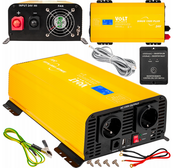 Przetwornica napięcia prądu SINUS 1500 PLUS (24V/230V 1000/1500W) VOLT POLSKA