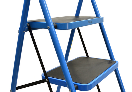 Drabina rozkładana trzystopniowa drabinka podest składana wzmacniania 72 cm GEKO