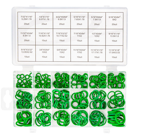 Oringi gumki uszczelki gumowe do klimatyzacji 270 sztuk GEKO