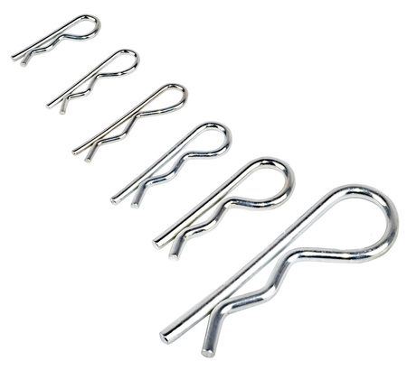 Zestaw zawleczek przetyczek zawleczki 150 sztuk spinek GEKO