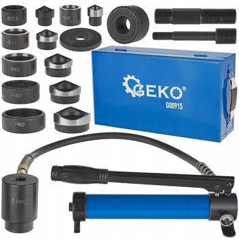 Wycinak hydrauliczny do otworów blachy adaptery praska 22-60mm 10T GEKO