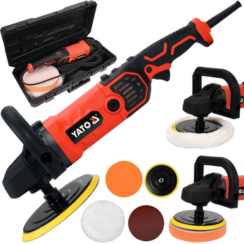 Polerka samochodowa do lakieru z regulacją obrotów 2 pady 1400W YATO