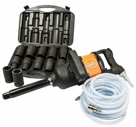 Klucz pneumatyczny udarowy BJC 1" 4800Nm + nasadki + wąż