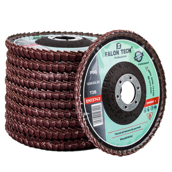 Tarcza pachwinowa do szlifowania listkowa PRO 125mm P60 FALON-TECH