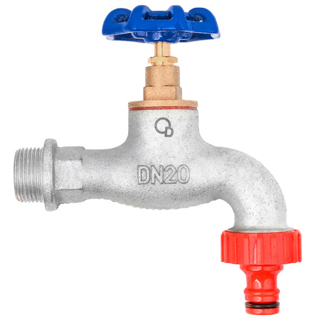 Zawór kran czerpalny grzybkowy żeliwny ocynkowany z szybkozłączką 3/4" DN20 DIAMOND