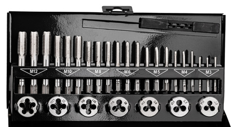 Zestaw narzynki gwintowniki kalibrowniki 32 szt M3-M12 walizka SCHEPPACH