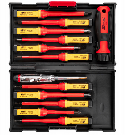 Zestaw wkrętaki izolowane śrubokręty dla elektryka solidne 1000v 13el AW TOOLS