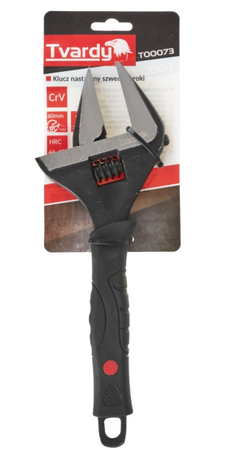 Klucz nastawny szwedzki szwed szeroki regulowany CrV 12" 0-60mm TVARDY GEKO