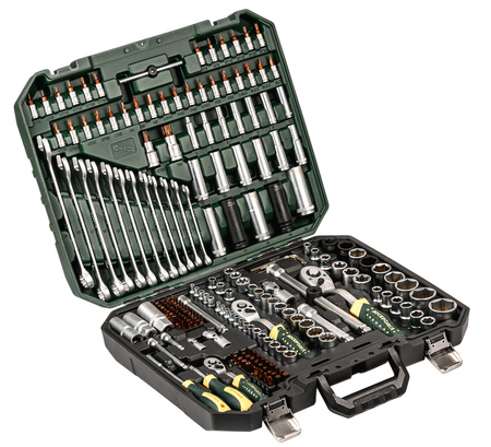 Zestaw narzędziowy warsztatowy klucze nasadowe nasadki płaskie torx 216 el ROCKFORCE