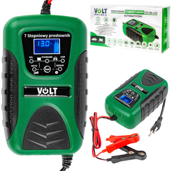 Prostownik automatyczny do akumulatora LCD 12V 8A VOLT POLSKA
