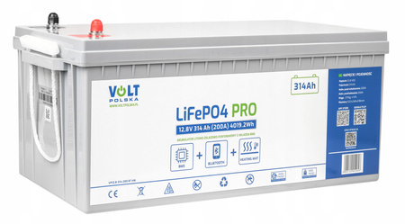 Akumulator LiFePo4 bms do łodzi kampera paneli mata grzewcza 314Ah 200A 200A VOLT POLSKA