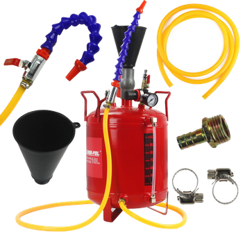 Pompa pneumatyczna do napełniania oleju w skrzyniach biegów + adaptery 13szt FALON-TECH