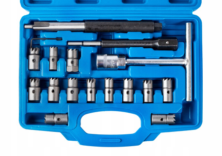 Frezy do gniazd wtryskiwaczy wtrysków zestaw 17 el.