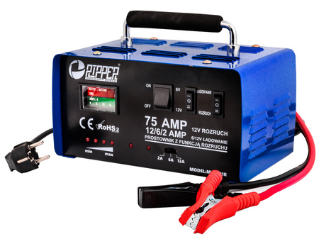Prostownik z rozruchem 6/12V 75A do akumulatorów MAR-POL