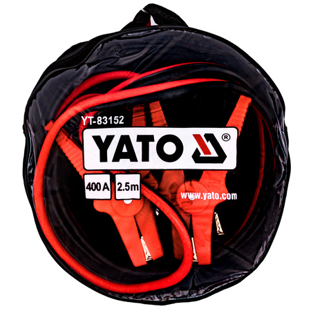 Kable przewody rozruchowe grube 400A 2x2,5m YATO