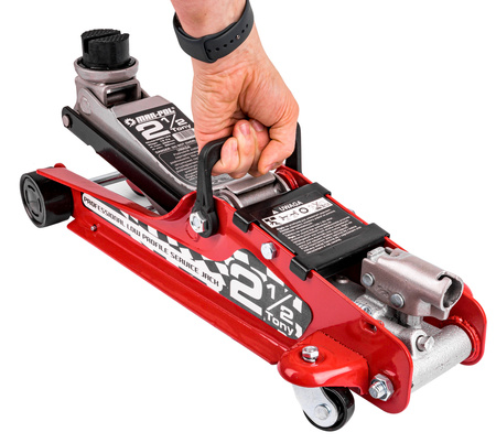 Podnośnik hydrauliczny niskoprofilowy 2,5 T niski żaba 2x guma MAR-POL