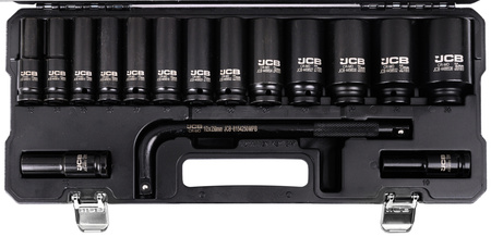 Zestaw nasadki udarowe nasadowe do klucze pneumatyczne 1/2" 10-36mm 16el JCB