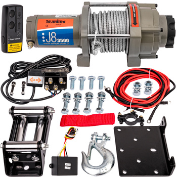 Wyciągarka elektryczna 12v 3500 lbs 1,5 T do quada TITANIUM WINCH