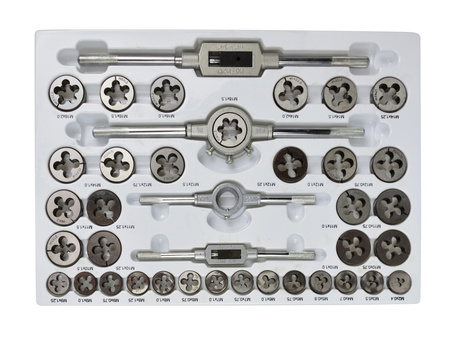 Zestaw narzynki gwintowniki kalibrowniki 110 sztuk SILVER
