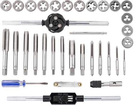 Zestaw narzynki gwintowniki kalibrowniki 33 szt M3-M12 walizka SCHEPPACH