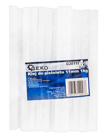 Pistolet do kleju klejenia na gorąco 280°C 11mm + klej bezbarwny 1 kg GEKO