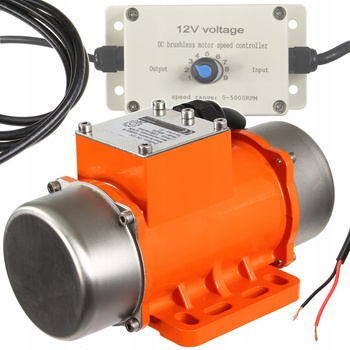 Silnik wibracyjny 100w elektryczny 12v z regulatorem do platform 5000 rpm MAR-POL