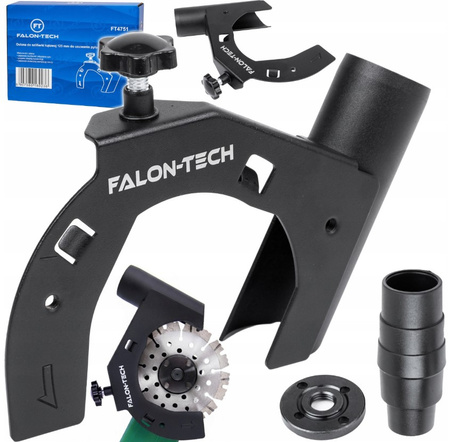 Osłona tarczy przeciwpyłowa szlifierki kątowej 115-125 mm do usuwania pyłu FALON-TECH  